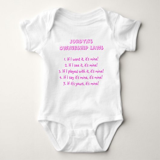 Toddler Ownership Laws - Jordyn Romper (Voorkant)
