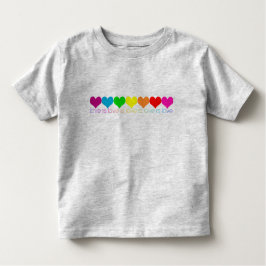 Toddler Pride Rainbow Hearts Love is Love T-Shirt