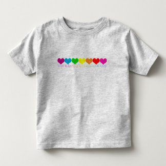 Toddler Pride Rainbow Hearts Love is Love T-Shirt