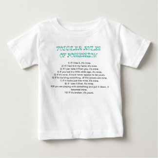 Toddler-regels voor T-shirts in bezit