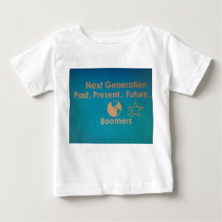 Toddler Ruffler T-Shirt White met Blauwgroen blauw