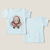 Toddler Santa Tri-Blend Christmas T-Shirt Premium  (Ontwerp Voorkant & Achterkant)