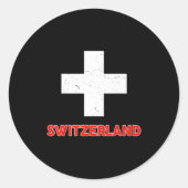 Toddler Swiss-shirt Switzerland Flag Baby Kids Boy Ronde Sticker (Voorkant)