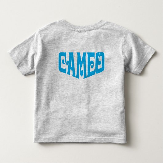 Toddler T-shirt met Blue Cameo Logo (Achterkant)
