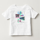 Toddler t-shirt with a pro-life message. (Voorkant)