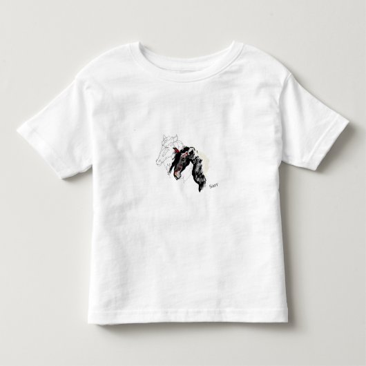 Toddler T-shirts jongens : paarden (Voorkant)