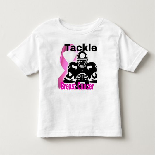 Toddler Tackle Breast Cancer Shirt (Voorkant)