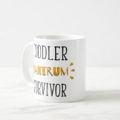 Toddler tantrum overlevende koffiemok (Voorkant links)