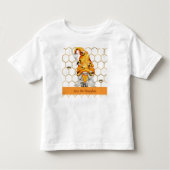 Toddler Tee Shirt for Girl of Boy Honeybee Gnome (Voorkant)