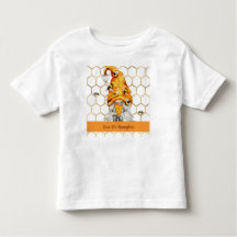 Toddler Tee Shirt for Girl of Boy Honeybee Gnome