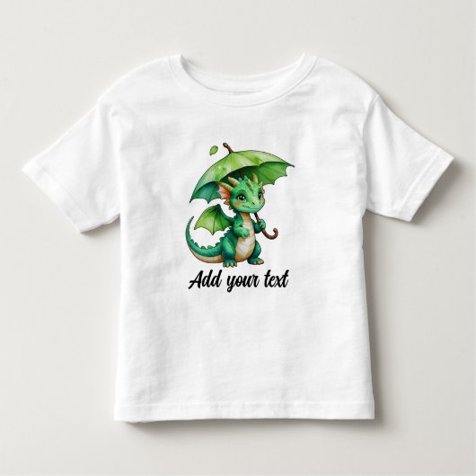 Toddler Tee with Cute Baby Dragon Kinder Shirts (Voorkant)