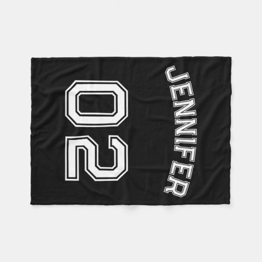 Toddler Teen Girl Name Jersey Number Nk Srts Fleece Deken (Voorkant (Horizontaal))