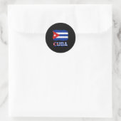 Toddler White Cuban La Cubanita Cuba Flag Hispanic Ronde Sticker (Tas)