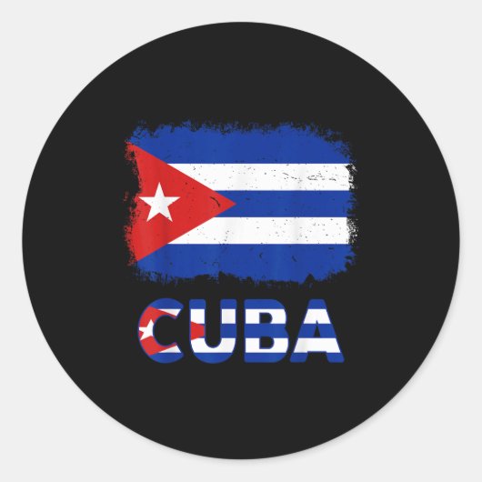 Toddler White Cuban La Cubanita Cuba Flag Hispanic Ronde Sticker (Voorkant)