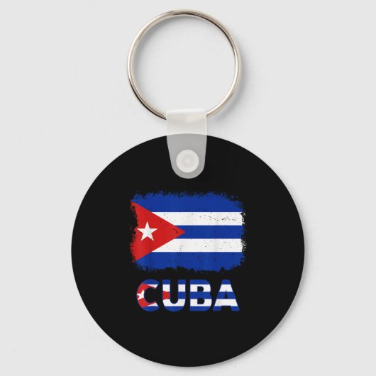 Toddler White Cuban La Cubanita Cuba Flag Hispanic Sleutelhanger (Voorkant)