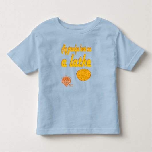 Toddlers' Hanukkah Shirt - "Grandpa loves me..." (Voorkant)