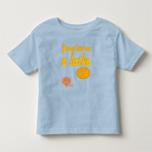 Toddlers' Hanukkah Shirt - "Grumpi loves me..." (Voorkant)