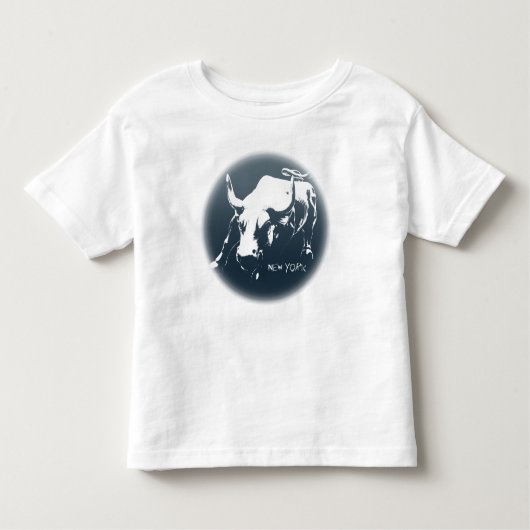 Toddler's New York Shirt NYC Bull Souvenir Shirt (Voorkant)