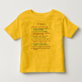 Toddler's Rules Kinder Shirts (Voorkant)
