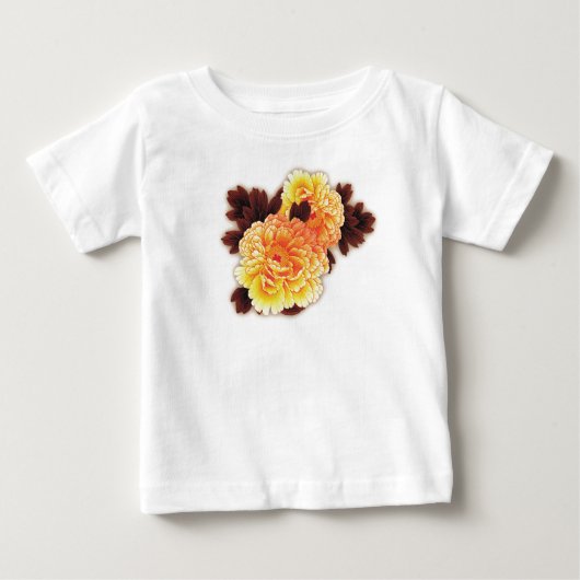 TODDLERS T-SHIRT MET FLOWERS CUSTOELNAAM (Voorkant)