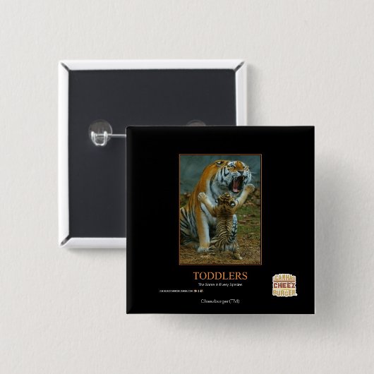 Toddlers Vierkante Button 5,1 Cm (Voorkant /achterkant)