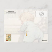 Toddling Baby Boy en Red Ball Briefkaart (Achterkant)