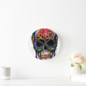 "Todes-Bunt" Mexican Skull Ronde Klok (Huis)