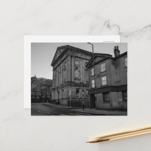 Todmorden Stadhuis Briefkaart (Voorkant / Achterkant in situ)
