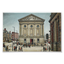 Todmorden Town Hall in Lowry-stijl