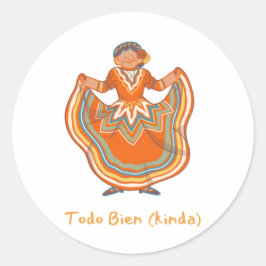 Todo Bien (soort) Speelse Hispanic Heritage Month Ronde Sticker