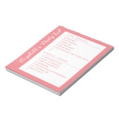ToDo List Morning Evening Aangepersonaliseerd Roze Notitieblok (Linkerzijde)