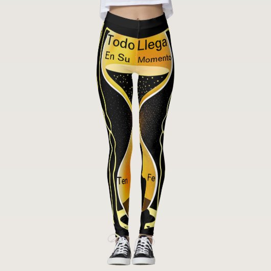 “Todo llega en su momento” – Believe in Timing  Leggings (Voorkant)