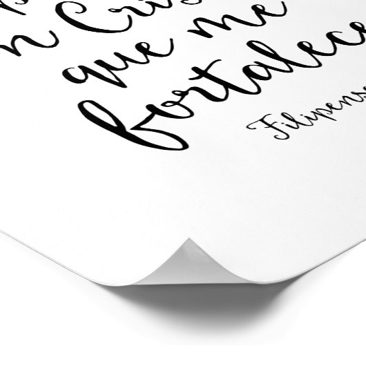 Todo Lo Puedo En Cristo, Filippijnen 4:13 Poster (Hoek)