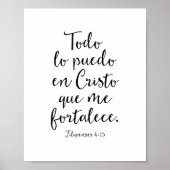 Todo Lo Puedo En Cristo, Filippijnen 4:13 Poster (Voorkant)