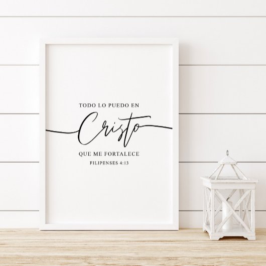 Todo Lo Puedo En Cristo, Filippijnen 4:13 Poster