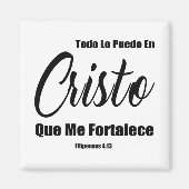Todo Lo Puedo En Cristo Que Me Fortalece Magneet (Voorkant)