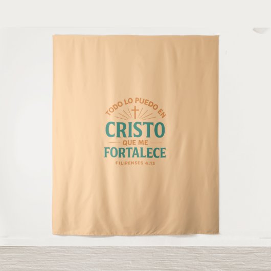 Todo lo puedo en Cristo que me fortalece  Wandkleed (Voorkant)