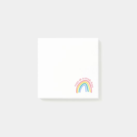 Todo Va a Estar Bien Rainbow Post-it Notes (Voorkant)
