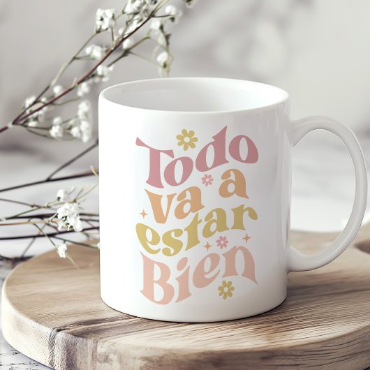 "Todo Van Estar Bien" Pastel Groovy Inspiratie Koffiemok