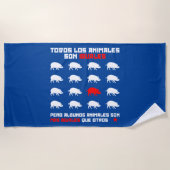 Todos los animales son iguales 2 strandlaken (Voorkant)