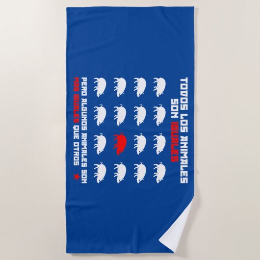 Todos los animales son iguales 2 strandlaken (Voorkant)