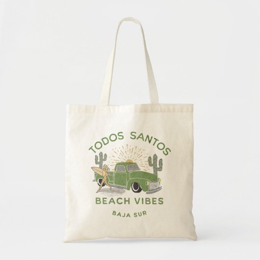Todos Santos Beach Vibes Mexico Tote Bag (Voorkant)
