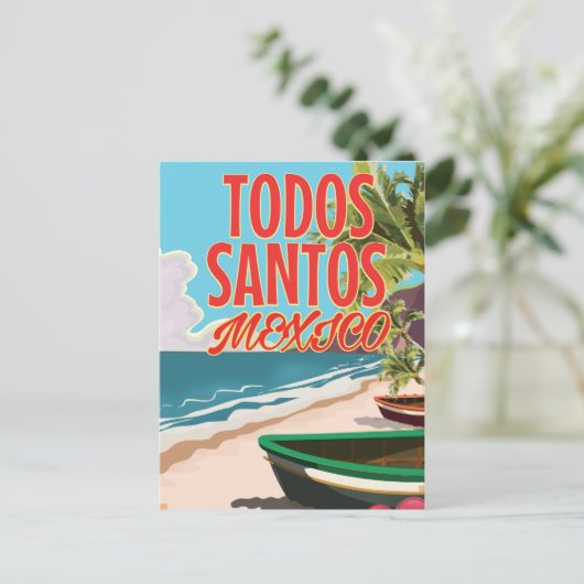 Todos Santos Mexico-reisposter Briefkaart (Staand voorkant)