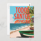 Todos Santos Mexico-reisposter Briefkaart (Voorkant / Achterkant)