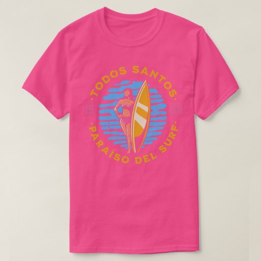  Todos Santos Mexico Surfers Paradise Retro T-shirt (Design voorkant)