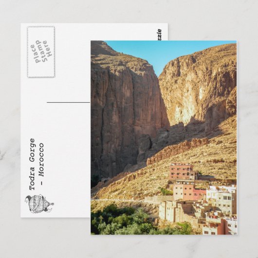 Todra Gorge, Marokko - Briefkaart (Voorkant / Achterkant)