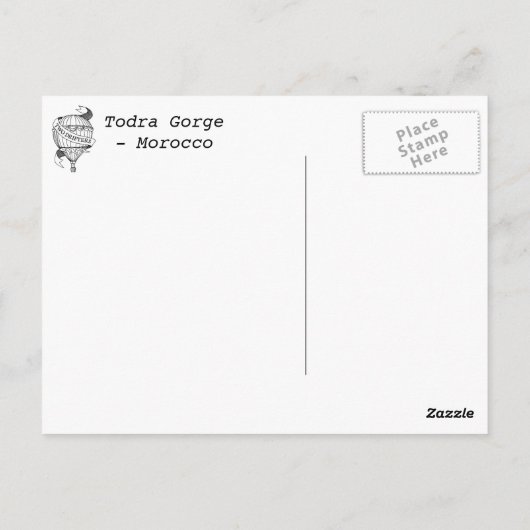 Todra Gorge, Marokko - Briefkaart (Achterkant)