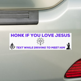 Toe als je van Jezus houdt. Bumpersticker