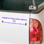 Toe als je van Jezus houdt. Bumpersticker (Op Truck)