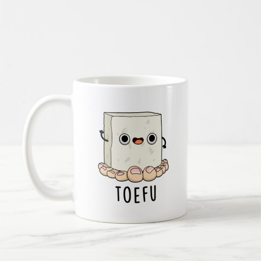 Toe-fu Grappige Tofu Pun Koffiemok (Links)